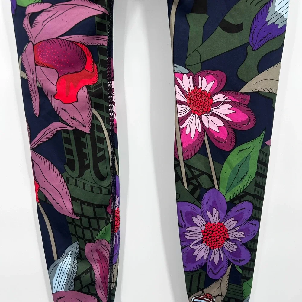 Nike Dri Fit Womens Floral Print Icon Clash One Leggings Size M‎
